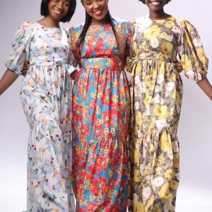 Dreamy Luxe gown, floral print dress