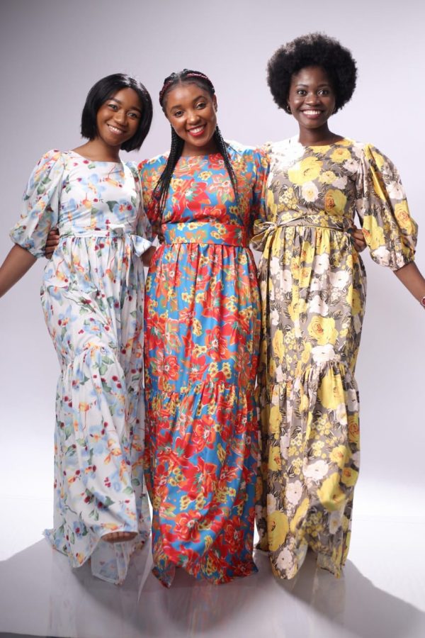 Dreamy Luxe gown, floral print dress