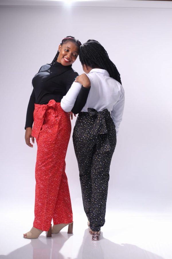 Perfect Appeal, high waist dress pants with pockets and belt comfortable cotton based fabric.