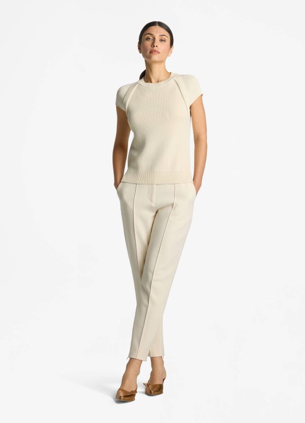 st john Cap Sleeve Rib Knit Top