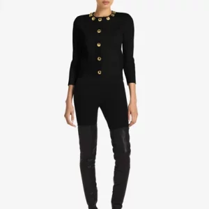 Studded Pique Knit Cardigan